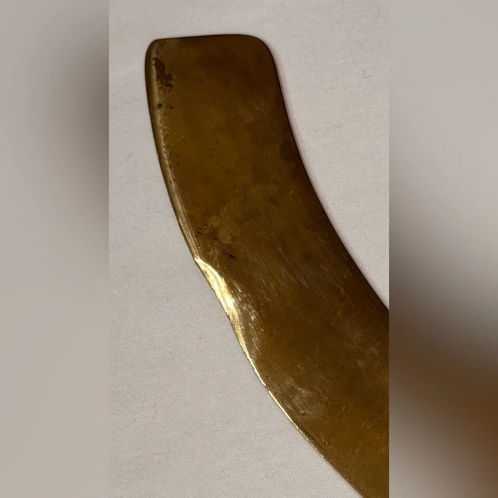 Vintage Gold Knife Serving Utensil mid-century modern design.